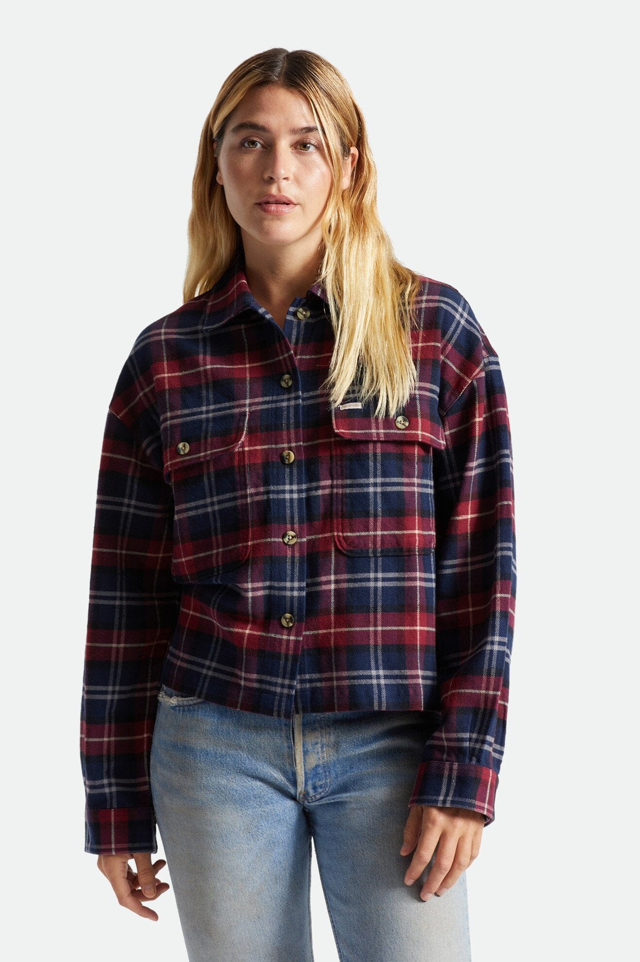 Brixton WMNS Bowery Flannel, Cordovan Brixton WMNS Bowery Flannel, Cordovan