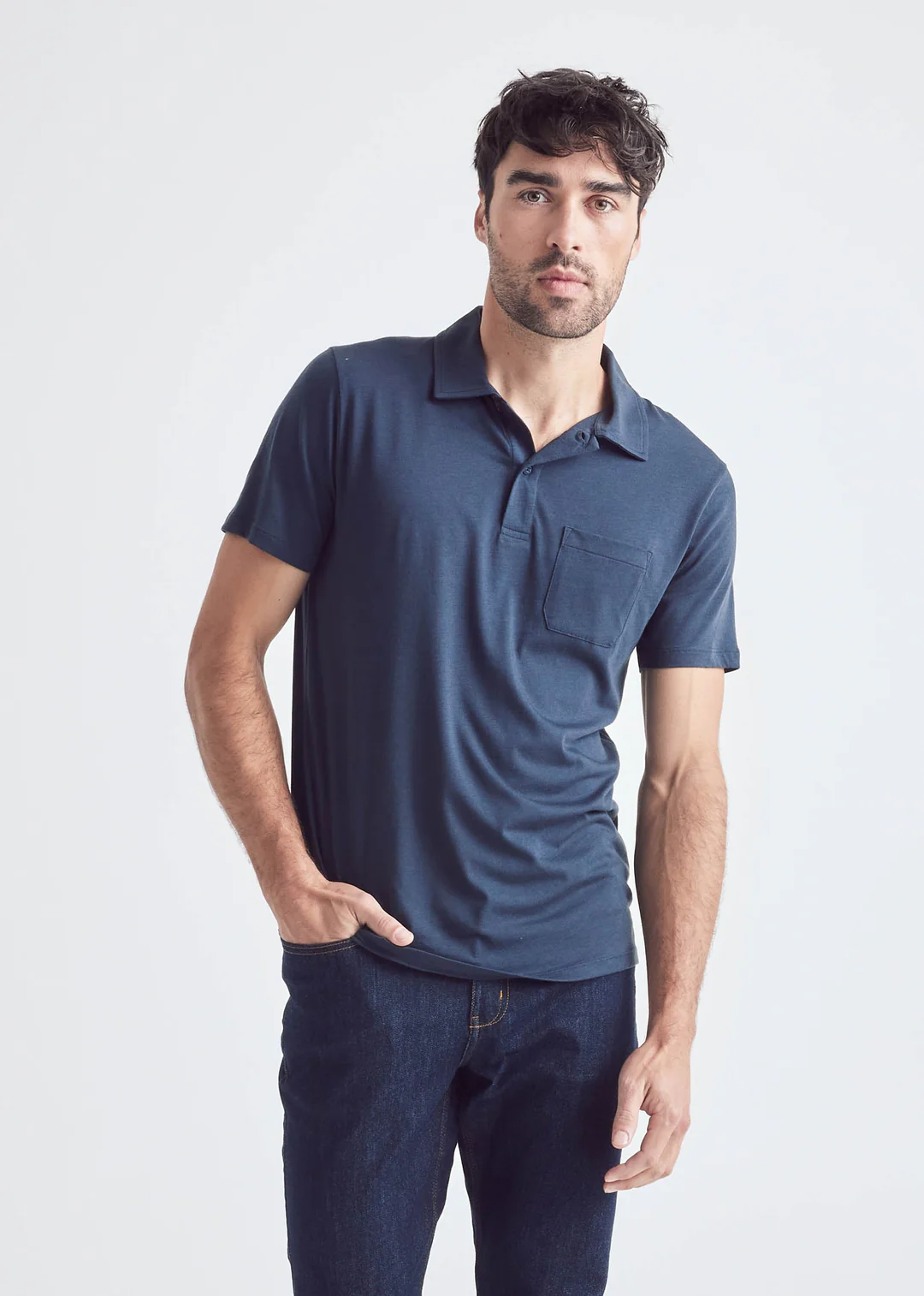 DUER PurePima Polo Shirt, Navy