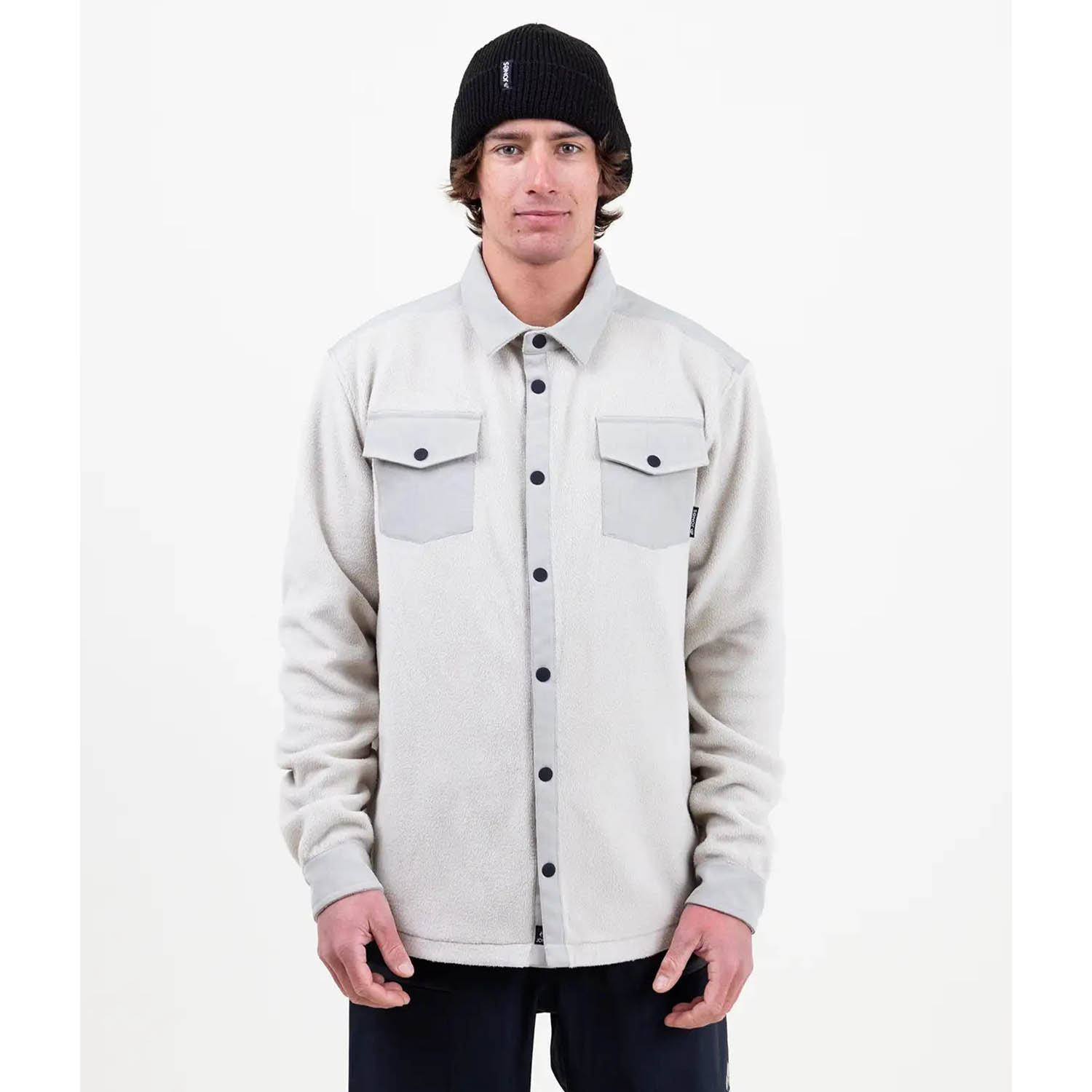 Jones December Fleece Shirt, Smoke Grey