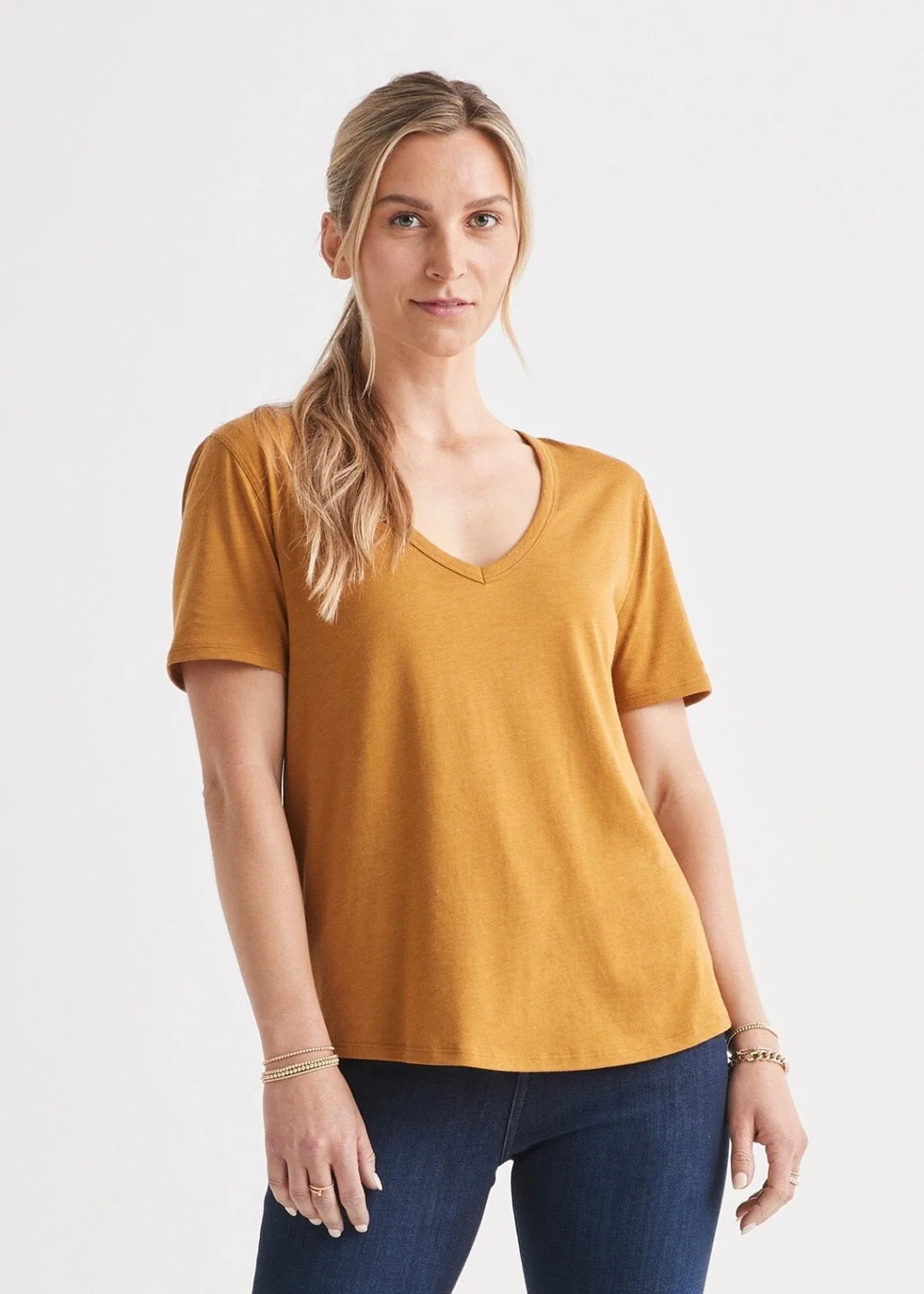 DUER WMNS The Only Tee V-Neck, Sienna DUER WMNS The Only Tee V-Neck, Sienna