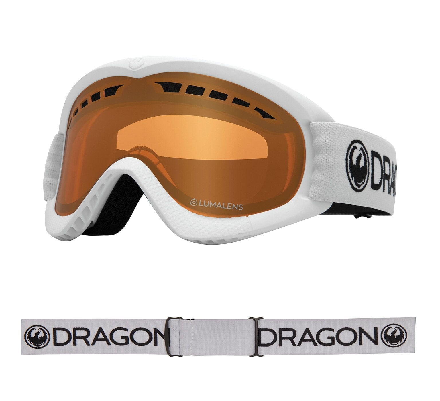 Dragon DXs Goggles, White Amber