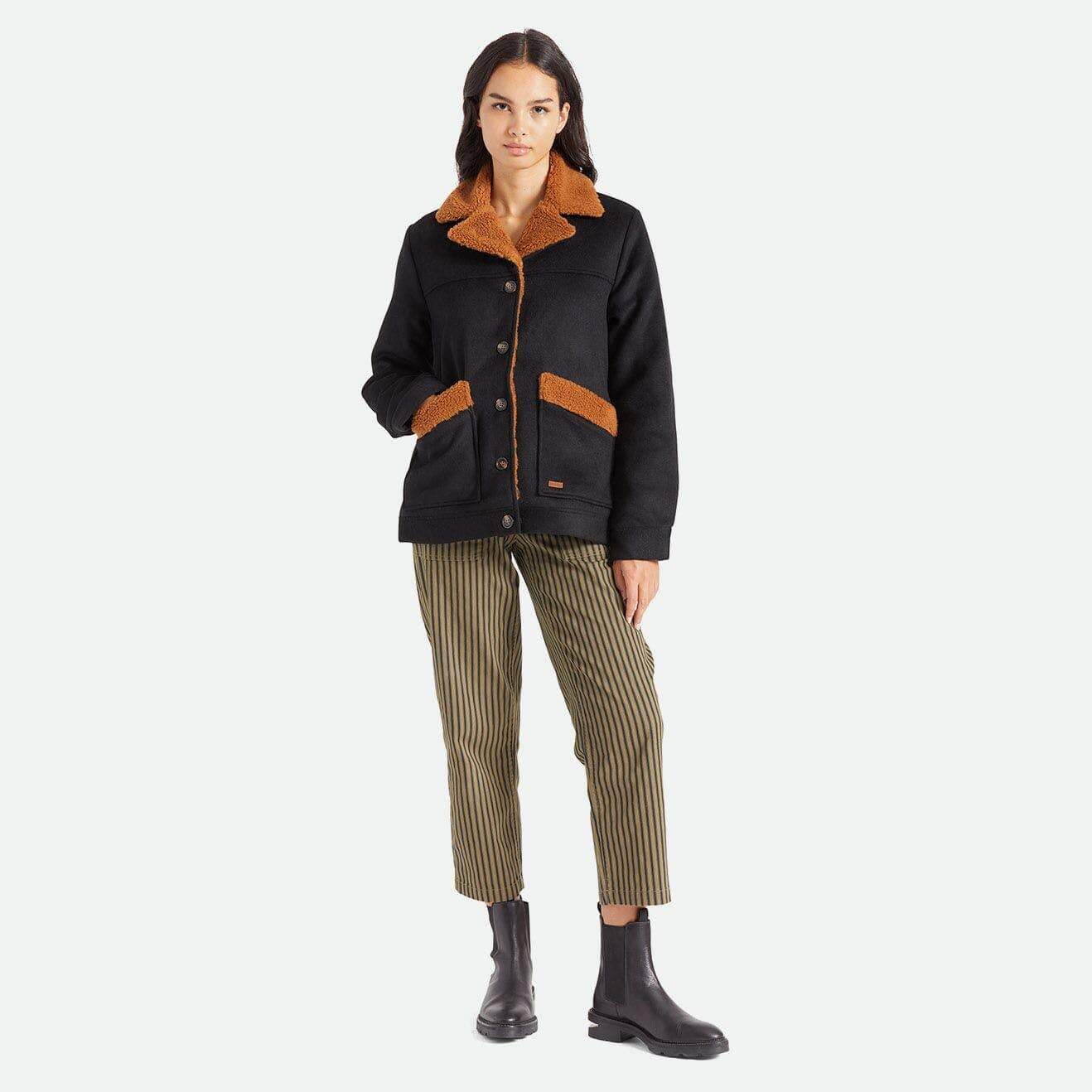 Brixton WMNS Nouvelle Coat, Black Brixton WMNS Nouvelle Coat, Black