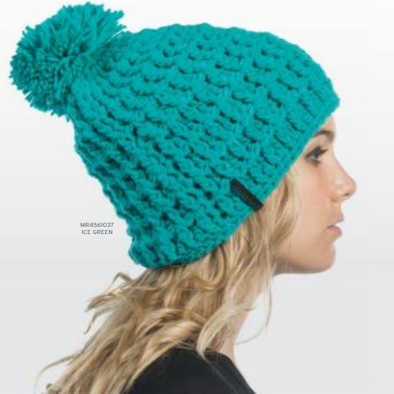 Mons Royale WMNS Foxy Pom Hat, Ice Green