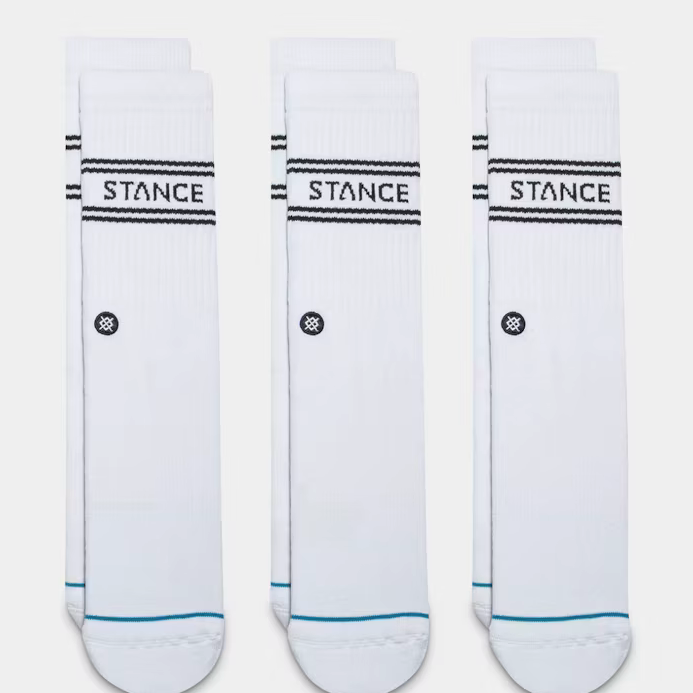 Stance Basic 3 Pack Crew Socks, White