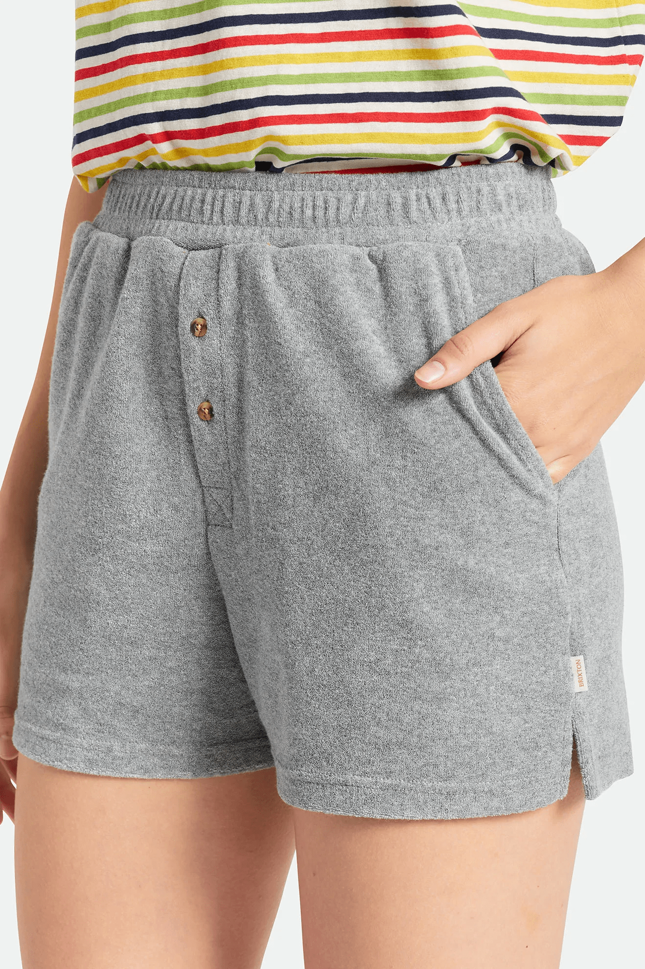 Brixton WMNS Bella Shorts, Heather Grey