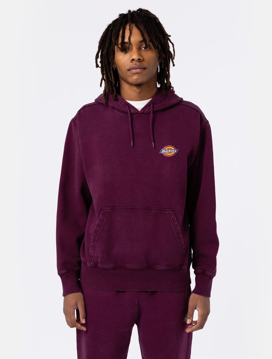 Dickies Icon Washed Hoodie, Grape Wine Dickies Icon Washed Hoodie, Grape Wine