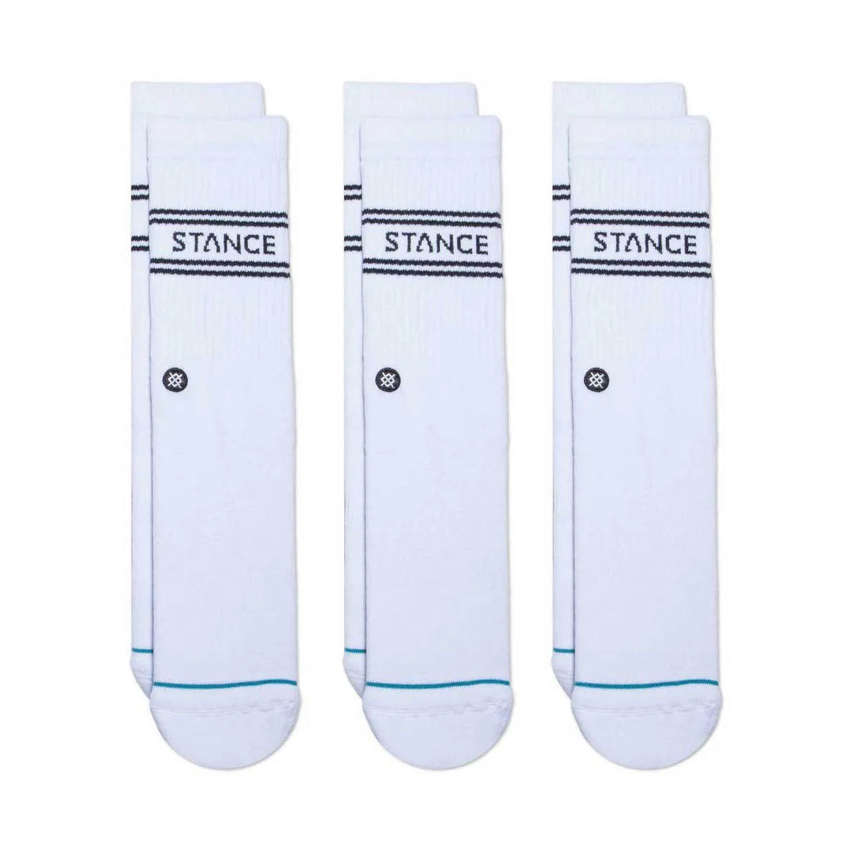 Stance Basic 3 Pack Crew Socks, White