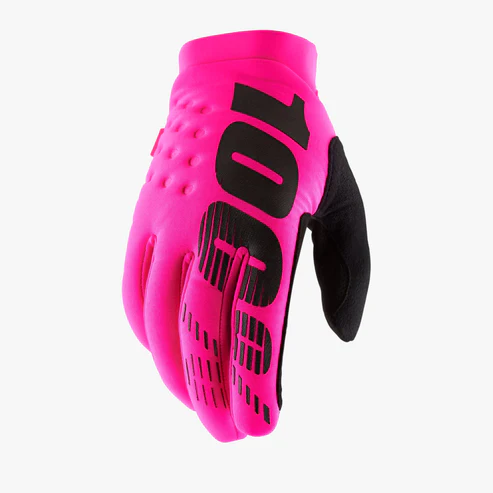 100% Brisker Gloves Neon Pink