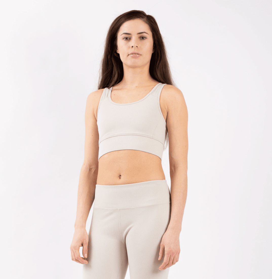 Eivy Rider Rib Sports Bra, Faded Cloud