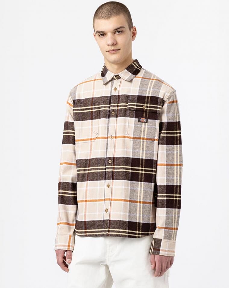 Dickies Orting Flannel Shirt, Dark Brown Dickies Orting Flannel Shirt, Dark Brown