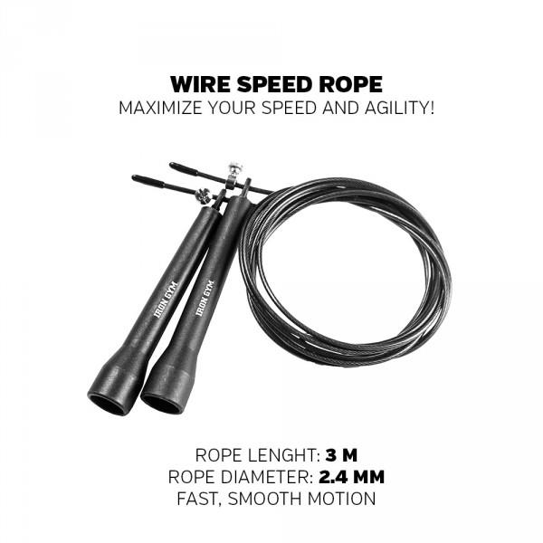 Iron Gym® Speed Rope - Wire. Iron Gym® Speed Rope - Wire.